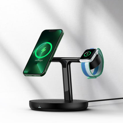 BASEUS 3in1 stand induction charger for iPhone Apple Watch AirPods + USB-C cable 1m black – image 11