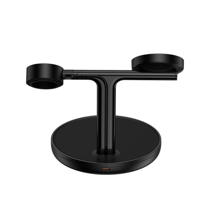 BASEUS 3in1 stand induction charger for iPhone Apple Watch AirPods + USB-C cable 1m black – image 4