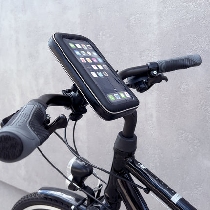 WOZINSKY Phone case with handlebar holder for bicycle, motorcycle, scooter, black – image 2