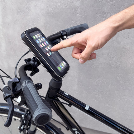 WOZINSKY Phone case with handlebar holder for bicycle, motorcycle, scooter, black – image 4