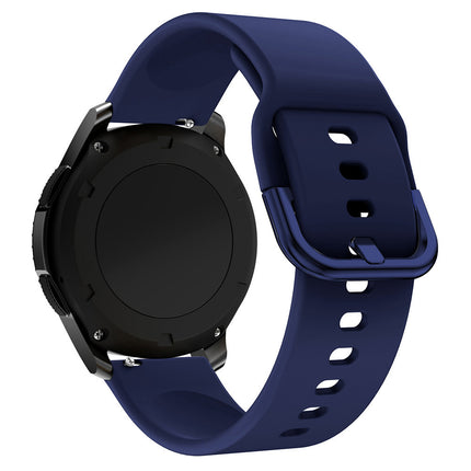 HURTEL Universal silicone strap for the Silicone Strap TYS smartwatch, width 20mm, dark blue