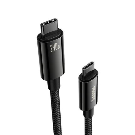 BASEUS USB-C cable 480Mb/s 240W Tungsten Gold 1m black – image 2