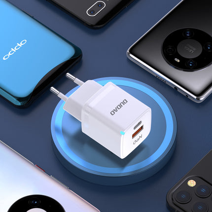 DUDAO GaN 33W PPS USB-C USB-A wall charger, white – image 8