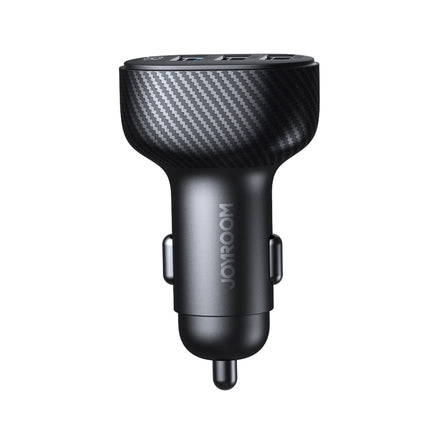 JOYROOM 3.4A car charger with 3x USB-A display, black – image 2
