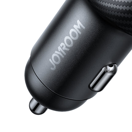 JOYROOM 3.4A car charger with 3x USB-A display, black – image 7