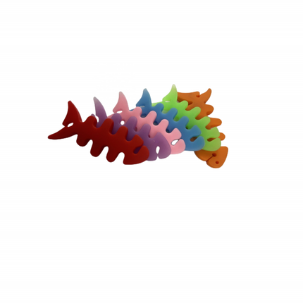 HURTEL Headphone cable organizer in the shape of a fish, white – image 7