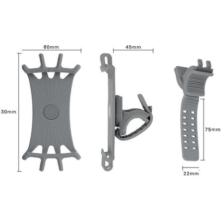 HURTEL Swivel silicone bicycle phone holder with detachable clamp, black – image 5