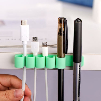 HURTEL Silicone office organizer for pen cables, pink – image 5