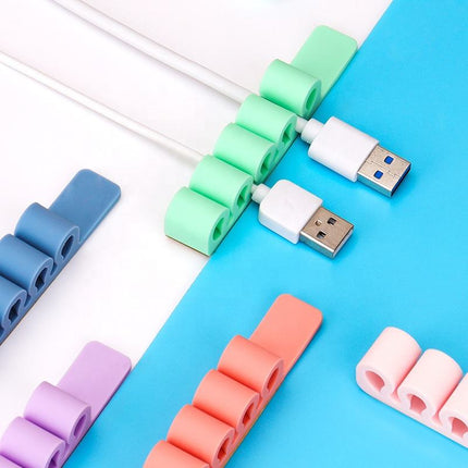 HURTEL Silicone office organizer for pen cables, orange – image 6