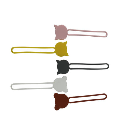 HURTEL Silicone cable organizer, brown – image 5