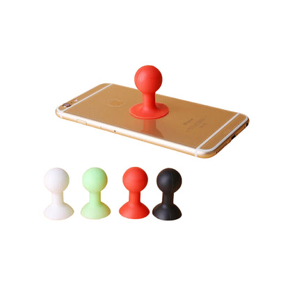 HURTEL Silicone phone holder with suction cup and round head, blue – image 9