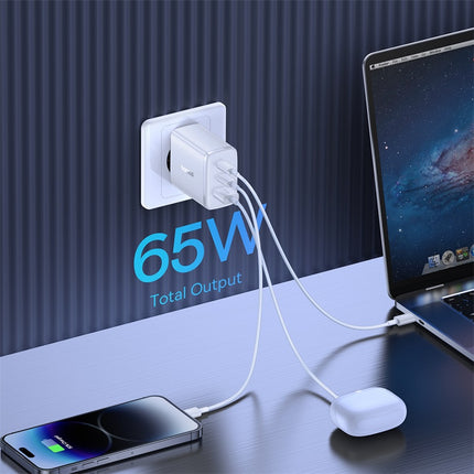 BASEUS GaN Cube Pro 65W 2x USB-C USB-A network charger, white – image 10