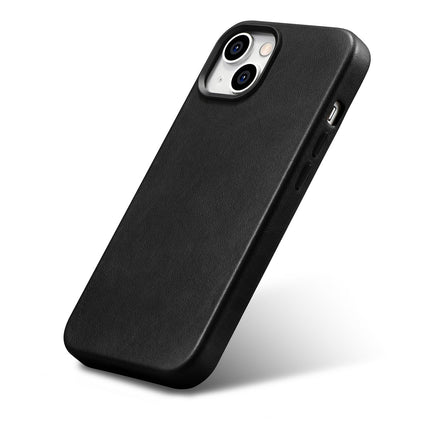 ICARER iPhone 14 magnetic leather case with MagSafe Oil Wax Premium Leather Case black – image 6