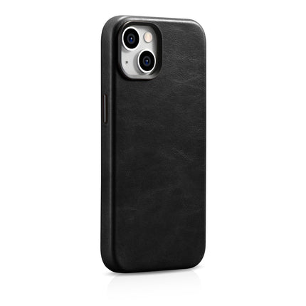 ICARER iPhone 14 Plus magnetic leather case with MagSafe Oil Wax Premium Leather Case black – image 5