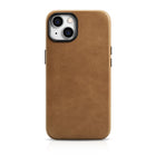 ICARER iPhone 14 Plus Magnetic Leather Case with MagSafe Oil Wax Premium Leather Case Light Brown