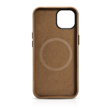 ICARER iPhone 14 Plus Magnetic Leather Case with MagSafe Oil Wax Premium Leather Case Light Brown – image 2