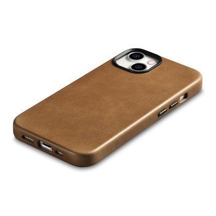 ICARER iPhone 14 Plus Magnetic Leather Case with MagSafe Oil Wax Premium Leather Case Light Brown – image 8