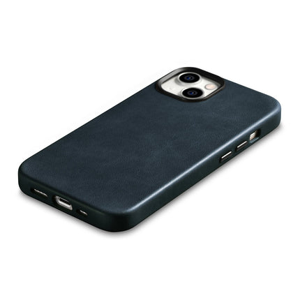 ICARER iPhone 14 Plus Magnetic Leather Case with MagSafe Oil Wax Premium Leather Case Navy Blue – image 10