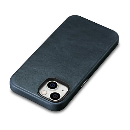 ICARER iPhone 14 Plus Magnetic Leather Case with MagSafe Oil Wax Premium Leather Case Navy Blue – image 9