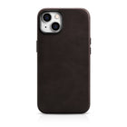 ICARER iPhone 14 Plus Magnetic Leather Case with MagSafe Oil Wax Premium Leather Case Dark Brown