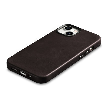 ICARER iPhone 14 Plus Magnetic Leather Case with MagSafe Oil Wax Premium Leather Case Dark Brown – image 10