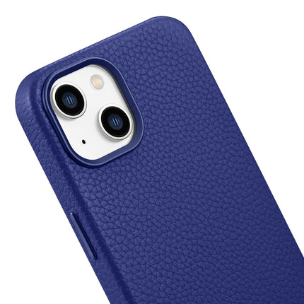 ICARER iPhone 14 magnetic leather case with MagSafe Litchi Premium Leather Case navy blue – image 9