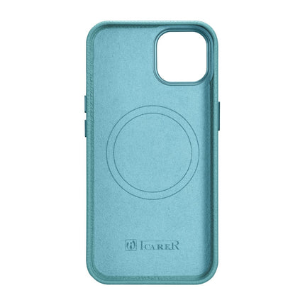 ICARER iPhone 14 magnetic leather case with MagSafe Litchi Premium Leather Case green – image 3