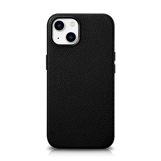 ICARER iPhone 14 Plus magnetic leather case with MagSafe Litchi Premium Leather Case black