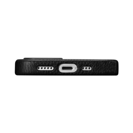 ICARER iPhone 14 Plus magnetic leather case with MagSafe Litchi Premium Leather Case black – image 5
