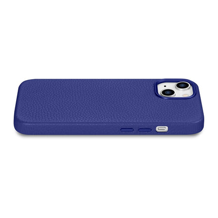 ICARER iPhone 14 Plus magnetic leather case with MagSafe Litchi Premium Leather Case navy blue – image 11