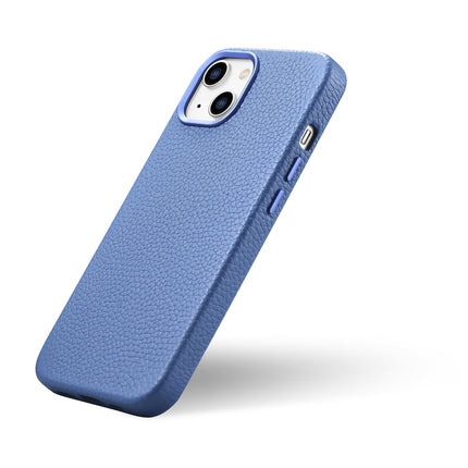 ICARER iPhone 14 Plus magnetic leather case with MagSafe Litchi Premium Leather Case blue – image 8
