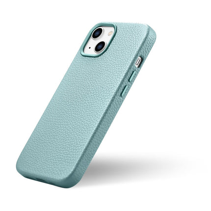 ICARER iPhone 14 Plus magnetic leather case with MagSafe Litchi Premium Leather Case green – image 9