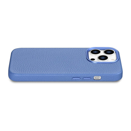 ICARER iPhone 14 Pro Max magnetic leather case with MagSafe Litchi Premium Leather Case blue – image 11