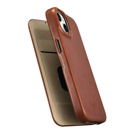 ICARER iPhone 14 Plus Magnetic Flip Leather Case MagSafe CE Oil Wax Premium Leather Brown – image 10
