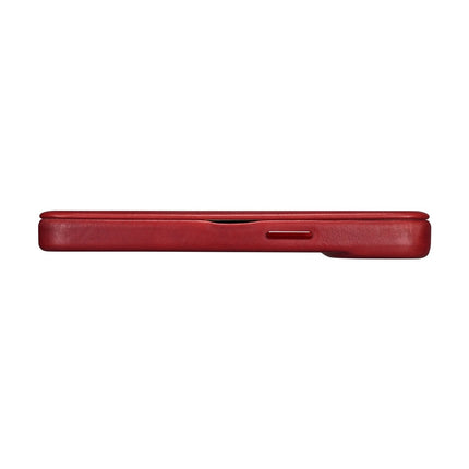 ICARER iPhone 14 Plus Magnetic Flip Case MagSafe CE Oil Wax Premium Leather Burgundy – image 11