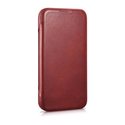 ICARER iPhone 14 Plus Magnetic Flip Case MagSafe CE Oil Wax Premium Leather Burgundy – image 6