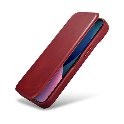 ICARER iPhone 14 Plus Magnetic Flip Case MagSafe CE Oil Wax Premium Leather Burgundy – image 7
