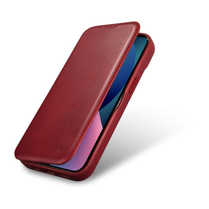 ICARER iPhone 14 Plus Magnetic Flip Case MagSafe CE Oil Wax Premium Leather Burgundy – image 9
