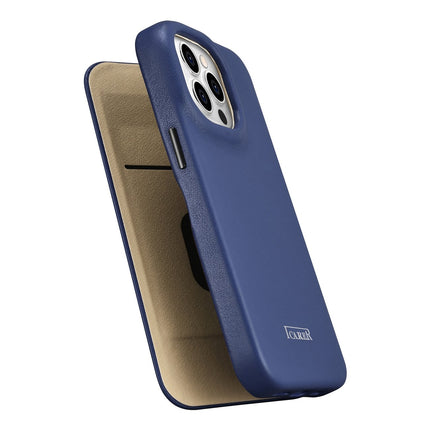 ICARER Leather case for iPhone 14 Pro with magnetic flap MagSafe CE Premium Leather navy blue – image 10