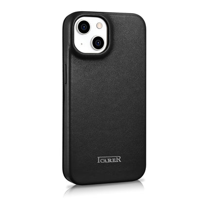 ICARER Leather case for iPhone 14 Plus with magnetic flap MagSafe CE Premium Leather black – image 8