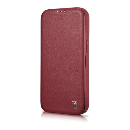 ICARER Leather case for iPhone 14 Plus with magnetic flap MagSafe CE Premium Leather burgundy – image 6