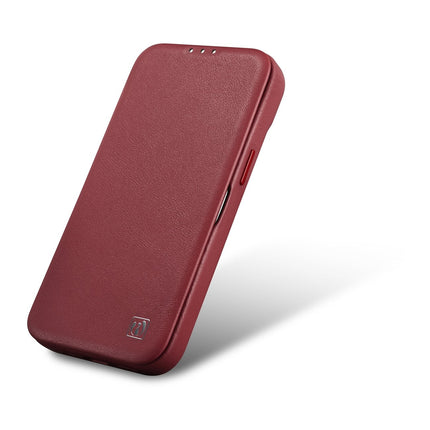 ICARER Leather case for iPhone 14 Plus with magnetic flap MagSafe CE Premium Leather burgundy – image 8