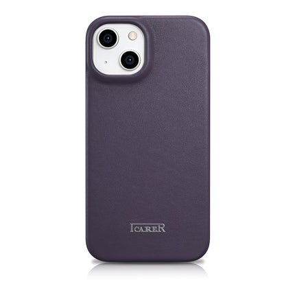 ICARER Leather case for iPhone 14 Plus with magnetic flap MagSafe CE Premium Leather purple – image 3