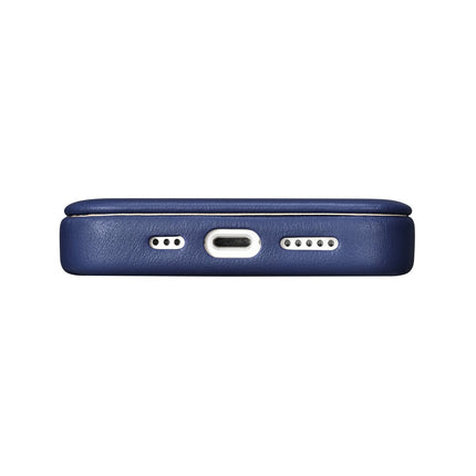 ICARER Leather case for iPhone 14 Plus with magnetic flap MagSafe CE Premium Leather blue – image 11