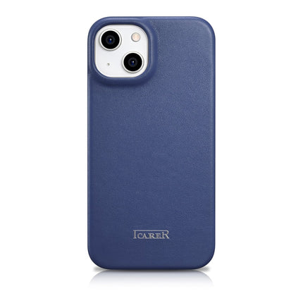 ICARER Leather case for iPhone 14 Plus with magnetic flap MagSafe CE Premium Leather blue – image 3