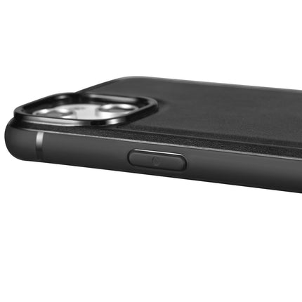 ICARER Case covered with natural leather for iPhone 14 Plus Leather Oil Wax black – image 4