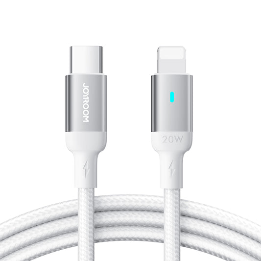 JOYROOM USB-C - Lightning cable with LED indicator 20W A10 Series 1.2 m white