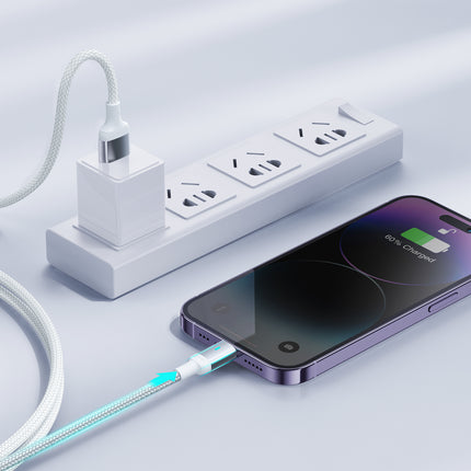 JOYROOM USB-C - Lightning cable with LED indicator 20W A10 Series 1.2 m white – image 10