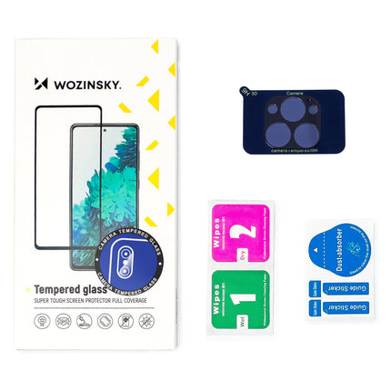 WOZINSKY 9H tempered glass for the iPhone 15 Plus Full Camera Glass, black – image 3