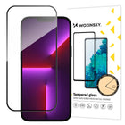 WOZINSKY Full screen tempered glass with frame for iPhone 15 Pro, black